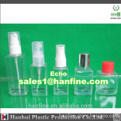 Best selling Square bottle /PET/any color is welcome/shenzhen factory price